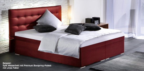 Wasserbett mit Boxspring-Podest und Sogno XL Wandpaneel Abbildung 6